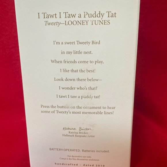 Tweety Bird Sits in Nest Hallmark Ornament - Picture 7 of 8